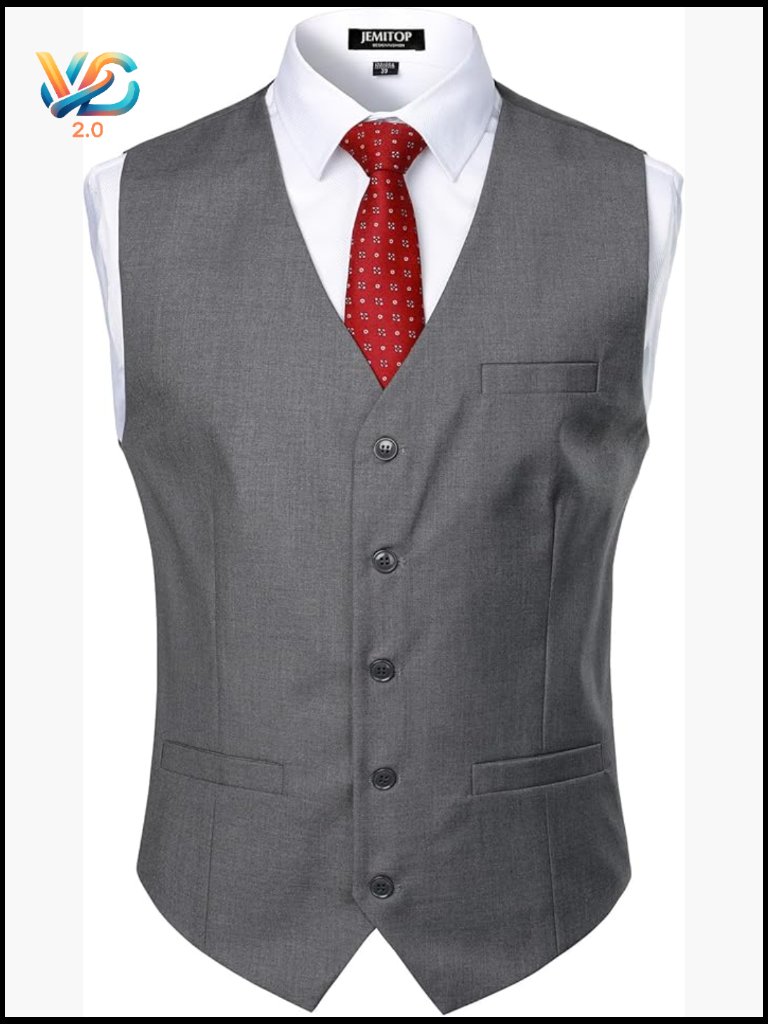 Men's Slim Fit Dress Vest Formal Wedding Tuxedo Suit Vest With Pocket